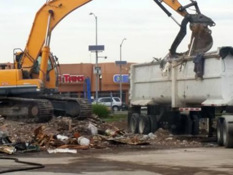 Demolition continues at the Motel 6 near the Howe About Arden shopping center.